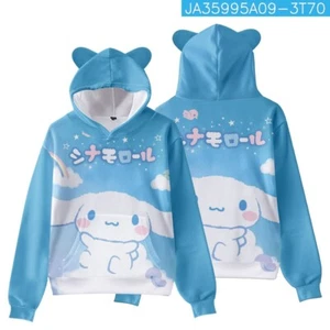 Cinnamoroll Kids Hoodies Sweatshirts Top Pullovers Outwears kids unisex ear cute - Picture 1 of 31