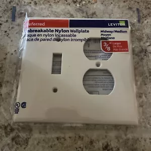 Piastra copri presa/interruttore elettrico nylon infrangibile avorio Leviton VINTAGE - Foto 1 di 1
