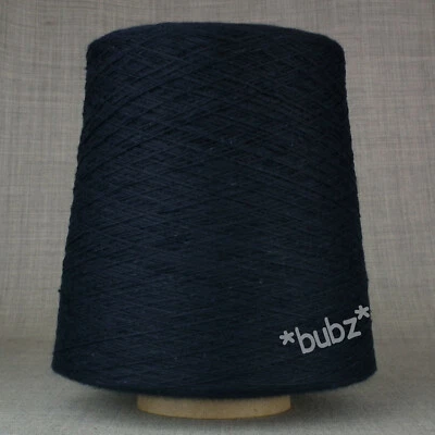 SOFT PIMA COTTON YARN NAVY BLUE 500g CONE 2 PLY MACHINE KNITTING WEAVING PURE - Image 1 of 2