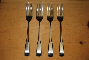 4 Reed and Barton Rebacraft FIDDLER Satin Stainless 7-1/2" Dinner Forks Japan - Picture 1 of 4