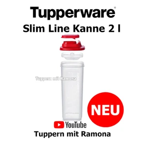 Tupperware Slim Line Kanne 1l und 2l  Saftkanne Milch, Wasser Varianten neu/OVP - Bild 1 von 8