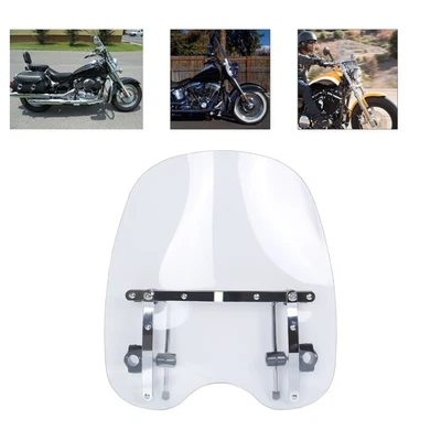 Parabrisas de moto de 7/8"" y 1"" apto para Honda Yamaha Kawasaki - Imagen 1 de 4