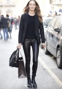 Botines ALEXANDER WANG Cuero Negro Anouk Corte Bajo en Tacón Plateado $985 EU37 - Imagen 1 de 17