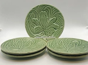 "5 platos de pan y mantequilla/desierto Bordallo Pinheiro Green Lily 6,25"" de colección, Portugal" - Imagen 1 de 5