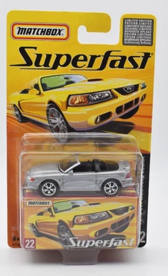 Matchbox New Superfast #22 Ford SVT Mustang Cobra argento. Blister. Limited 8000 - Immagine 1 di 2
