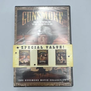 The Gunsmoke Movie Collection (3-disc DVD Set, 2004)- 3 Movies - NEW - Free Ship - Picture 1 of 2