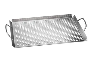 76632 Stainless Steel Grill Topper Grid, 11"x17" BBQ Tray - Picture 1 of 7
