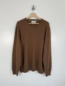 M&S Jumper Size XXL Mens 100% Pure Cashmere Brown Knitted Sweater Autograph 2XL - Picture 1 of 7