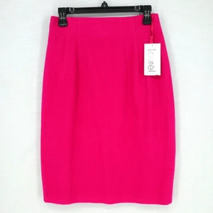 Laurel Escada Skirt Womens 8 US 40 Pink Wool Lined Pencil Straight Vintage New - Picture 1 of 13