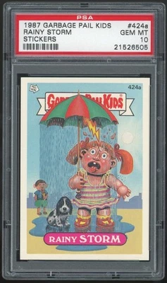 1987 Topps Garbage Pail Kids 11th Series #424a Rainy Storm PSA 10 GEM MINT Os11 - Image 1 of 2