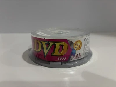 RIDATA DVD -RW 4.7 GB/120 min. 6X (25-pack) SEALED!!! - Image 1 of 4