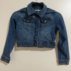 Cat & Jack Jacket Denim Girls Size M 7/8 Country Western Cowgirl Kidcore Riding - Picture 1 of 6