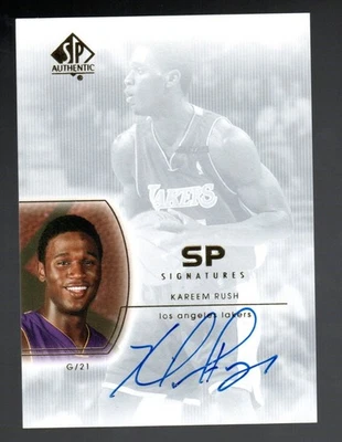 KAREEM RUSH LAKERS - 2003 UPPER DECK SP AUTHENTIC SIGNATURES - #KR - AUTOGRAPH - Image 1 of 2
