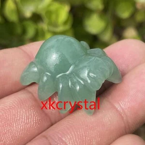 1"Natural Aventurine Quartz Crystal Carved Spider Skull Reiki Healing 1PC - Picture 1 of 5