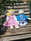 Pair of Vintage Rag dolls 20 inches tall, handmade and perfect. 