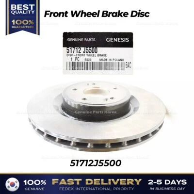⭐Genuino⭐ Disco de freno de rueda delantera 51712J5500 para Hyundai Genesis G70 Kia Stinger Foto 1 de 2