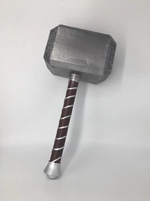 THOR MJOLNIR Hammer PU Foam Thunder Hammer Prop Replica Toy Collectors Cosplay  - image 1 of 4
