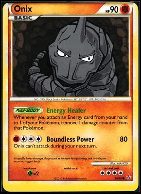 Pokemon Card - Error Miscut & Obstruction Onix Unleashed 56/95 Common - Image 1 of 2