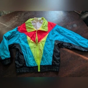 Vintage Kid Colorful Retro Windbreaker Jacket - Picture 1 of 3