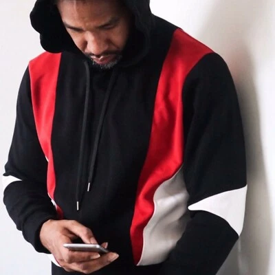 Neil Barrett Intarsia Neoprene Oversized Multi Color Hoodie Sweatshirt Size S - Image 1 of 4