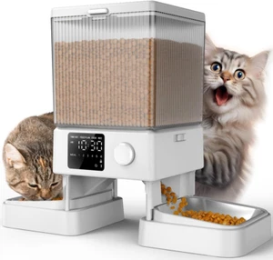 Automatic Cat Feeder for 2 Cats, 20 Cups/5L Automatic Cat Food Dispenser for Sma - Picture 1 of 9