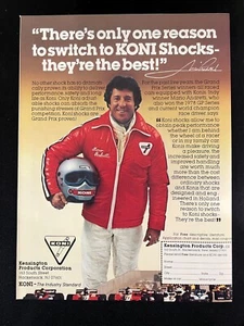 1978 Mario Andretti Koni Shock Absorbers vintage 8.5 x 11 inch print ad - Picture 1 of 1