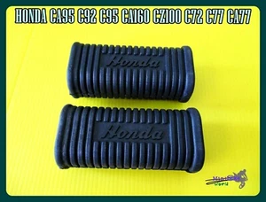 Fit Honda CA95 C92 C95 CA160 CZ100 C72 C77 Foot Step Pillion Rubber Set "BLACK" - Picture 1 of 5