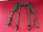 US Military Issue 1960 Dated Vietnam War US Army H Suspenders Canvas Combat