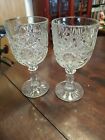 CRYSTAL EIGHT POINT HOBSTAR WINE STEMWARE SET OF  HEAVY  EACH GLASS WEIGHS 1 LB