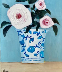 Rosa Rosen Keramik Fliese Wasserdicht Untersetzer Original Fine Art Print - Bild 1 von 6