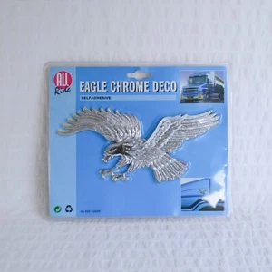All Ride Eagle Chrome Deco Self-Adhesive Flying Bird Vehicle Detail Badge - Picture 1 of 3