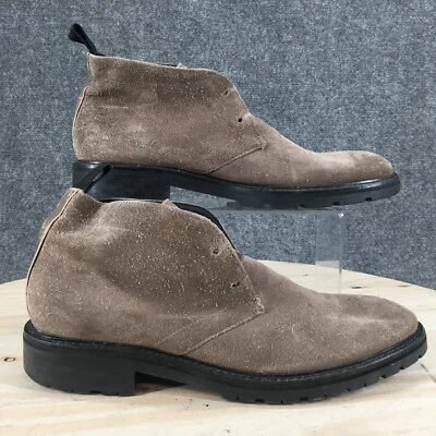 Calvin Klein Botas Para Hombres 8 Ultán Dos Ojos Chukka Bota Gris Gamuza Cuero Con Cordones Foto 1 de 4