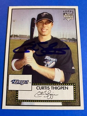 CURTIS THIGPEN 2007 TOPPS '52 AUTO IP SIGNED BLUE JAYS TEXAS LONGHORNS FORNEY RC - Image 1 of 2