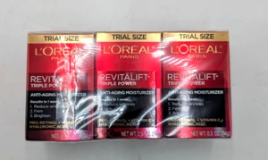 3 PACK L'Oreal Paris Revitalift Triple Power Face Moisturizer, Anti-Aging, 0.5 - Picture 1 of 5