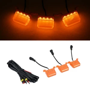 For Toyota For Tundra for TRD PRO 2022+ 3pcs LED FRONT GRILLE LIGHTS KIT AMBER - Picture 1 of 6