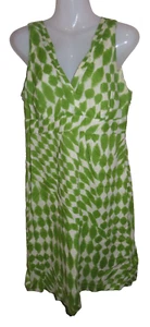 REGATTA Sleeveless Green Cotton Knee Length Dress Size 12 Medium M - Picture 1 of 2