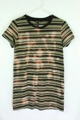 Forever 21 Top Small Green Womens Camo Striped Tie Dye - Image 1 of 4