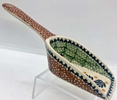 Cucharada de croquetas de cerámica polaca de comida dura con patrón fiebre de la selva Foto 1 de 3