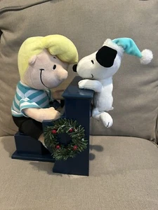 Peanuts Christmas Snoopy with Schroeder Playing the Piano Plush Animated Musical - Picture 1 of 8