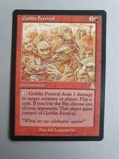 Goblin Festival, MTG Urza's Destiny (1999) Rare Red Enchantment NM