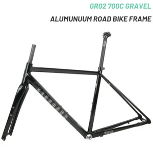 Gravel Frameset 700C Off-Road Disc Brake Alloy Bicycle Cylinder Shaft Bike Frame - Picture 1 of 26