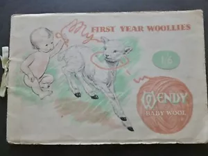 FIRST YEAR WOOLLIES by WENDY Baby Wool - 1940’s knitting pattern book - Picture 1 of 12