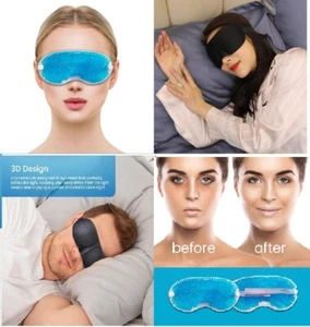 3D Soft Padded Sleeping Mask & Gel Bead Eye Mask Set - Cooling & Heating Relief - Picture 1 of 21