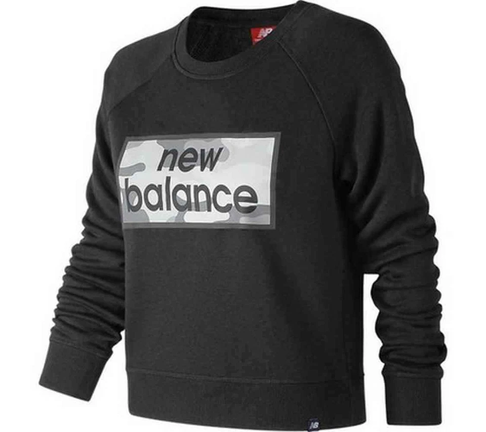 New Balance Womens Essentials Linear Pullover Scoop Neck Sweatshirt Color Choice - Image 1 of 1