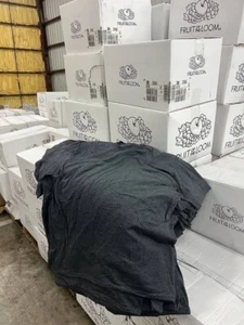 Box (36 Shirts) of Fruit of the Loom Black HTR 3XL Uni Poly-Cotton T-Shirt 3930R - Picture 1 of 3