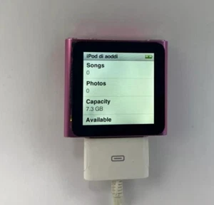 Apple ipod nano 6th gen 8gb rosa BATTERIA KO mp3 touch usato spedizione rapida - Imagen 1 de 5