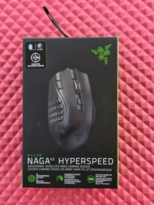 Razer Naga V2 HyperSpeed Bluetooth Gaming Mice with AA Battery - Black - Afbeelding 1 van 6