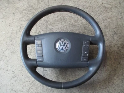 Lederlenkrad VW Phaeton Touareg Lenkrad Multifunktion ANTHRAZIT 3D0419091K 7B4 - Bild 1 von 4