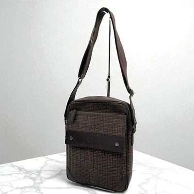 Givenchy 4G logo leather canvas shoulder bag used vintage crossbody casual style - Image 1 of 4