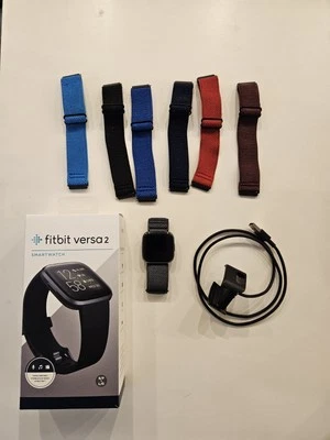 Fitbit Versa 2 Smartwatch - Black/Carbon Aluminium-Pulssensor Defekt - Bild 1 von 4